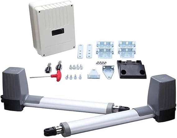 Electric Gate Opener Kit, Intelligent Remote Control Automatic Swing Gate Opener Motor Kit for Double Door Swing Door Electric Access Control System
