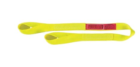 Lift All EE2602NTX2 Eye-Eye Web Sling, Nylon, 2" x 2', 2-ply, Twisted-Eye