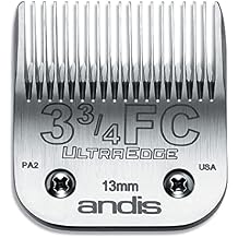 Andis 64135 UltraEdge Detachable Blade Size 3-3/4 FC Carbon Steel Dog Clipper Blade, 1/2" Cut Length, Professional Grooming Performance