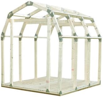 2 x 4 BASICS 90190MI Custom Barn, Outdoor Storage Shed Kit, Tool Shed & Garden Storage Cabinet for Backyard, Patio, Equipment & Bike, Peak Roof