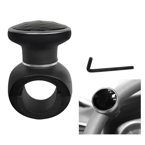 Steering Wheel Knob Spinner, 360 Degree Rotation Driving Power Handle with Metal Ball Bearing, Anti-Slip Steering Wheel Knob Booster Ball for Cars Trucks Boats Tractors