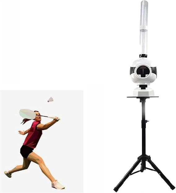 Badminton Serving Machine, Automatic Badminton Launcher, Badminton Trainer Robot with Intelligent Remote Control, for Home Solo Practice and Competition Training,B