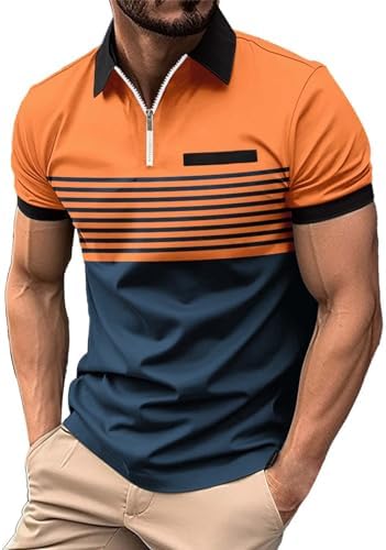 Mens Polo Shirts 2024 Soft Loose Outdoor Sports Lapel Solid Color Camouflage Printing Raglan Sleeve Top Short