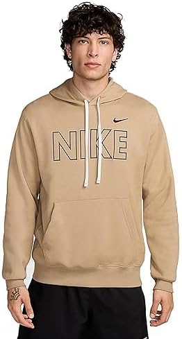 Nike Men's NSW Club Po BB Hoodie - Khaki (Medium)