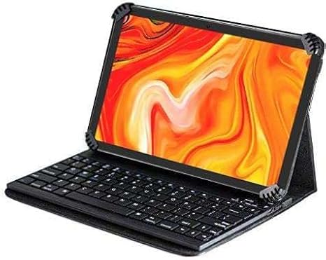 Navitech Folding Leather Folio Case & Stand With Bluetooth Keyboard Compatible With CHUWI Hi10 Air 10.1" Tablet