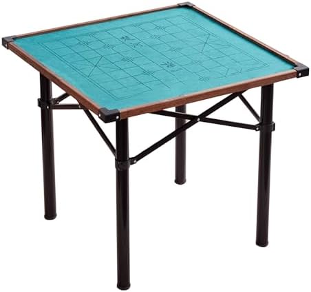 Folding Mahjong Table, Folding Game Table, Dining Table/Mahjong Table 2 in 1, Mesa de Domino, 4 Player Domino Card Game Table, Foldable Square Table, for Home Office Bedroom
