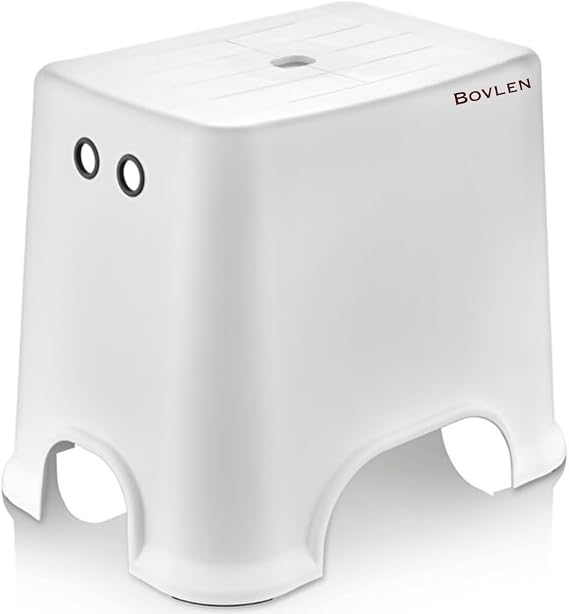 Kaydırmaz Banyo Taburesi, 120 KG Taşıma Kapasiteli Kaymaz Banyo Taburesi, Çocuk Taburesi, 1. Sınıf Sert Plastik, (E-B-Y 30x42x34 cm)