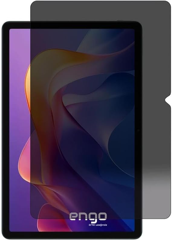 Engo Xiaomi Redmi Pad 2 11 İnç İle Uyumlu Hayalet Ekran Koruyucu, Yandan Görünmeyen Anti-Spy Gizlilik (Privacy) Koruması, 9H Temperli Nano Kırılmaz Esnek Cam, Parlama Ve Parmak İzi Önleyici