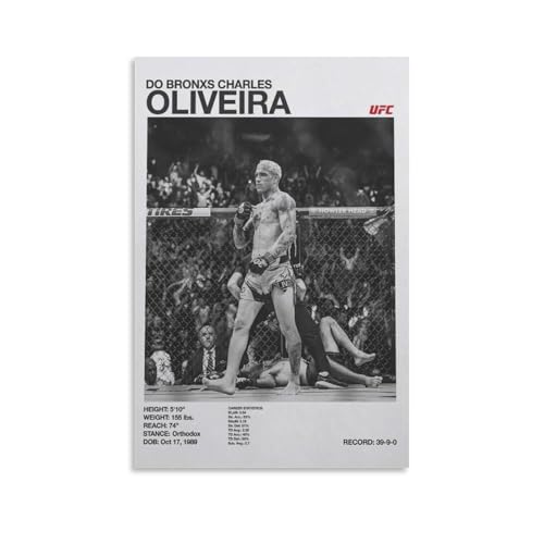 Generic UFC Poster Charles Oliveira Modern Trendy Art Poster Decorative Painting Canvas Wall Art Living Room Bedroom 16x24inch40x60cm