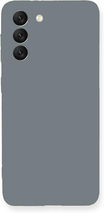 KZY İletişim Samsung Galaxy S21 FE ile uyumlu Kapak İçi Kadife Kamera Korumalı Lansman Silikon Kılıf - Gri
