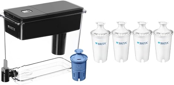Brita XL Water Filter Dispenser + Brita Standard Water Filter Replacements Bundle