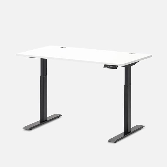 Autonomous Electric Standing Desk 2, 53 x 29 inches, Height Adjustable, Dual Motor (Black - White)