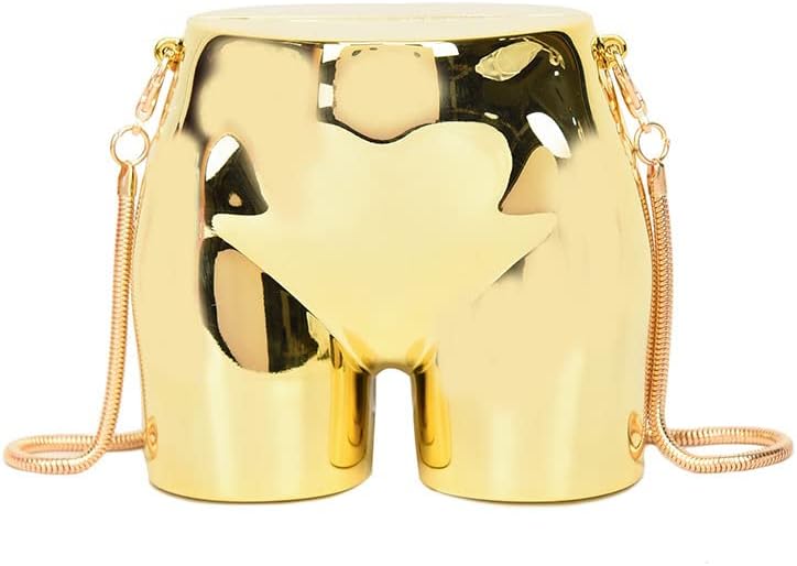 Women's acrylic mini spoof funny purse chain messenger bag