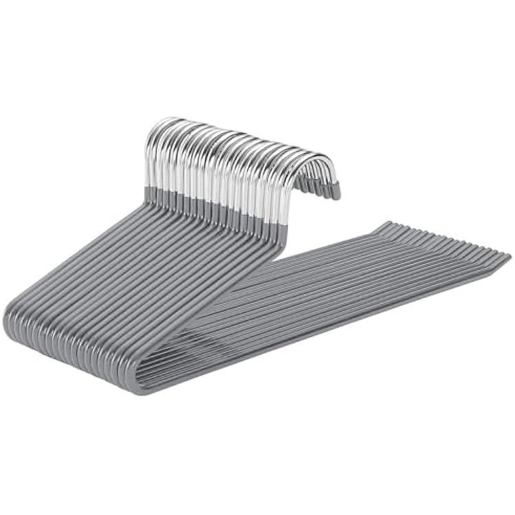 devesanter Pants Hanger 20 Pack Open-Ended Pants Space-Saving Strong Jean Hangers Metal Pant Hangers Versatile Non-Slip Hangers for Short Skirt Jeans Trousers Clothes Hangers for Women MenGrey