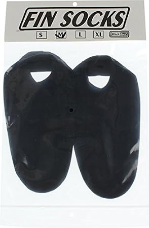 Block Surf Fin Sock 2mm Black - Size: Medium