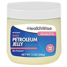 HealthWise Petroleum Jelly | Skin Protectant | Fresh Scent | Relieves Dry Skin | Protects Minor Cuts, Scraps, Burns | 13 oz. Jar
