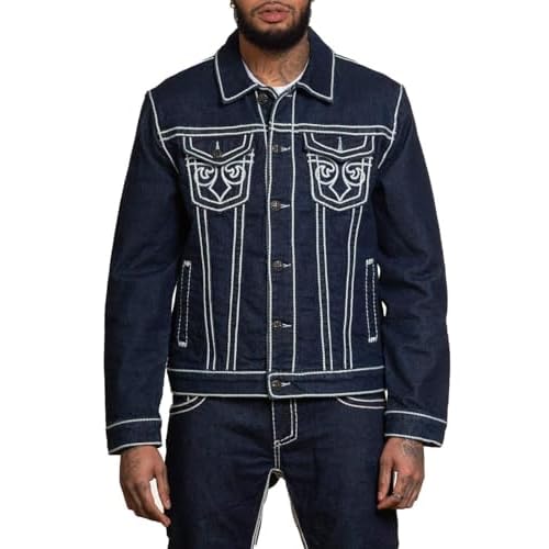 Affliction Mens Denim Jacket Prairie
