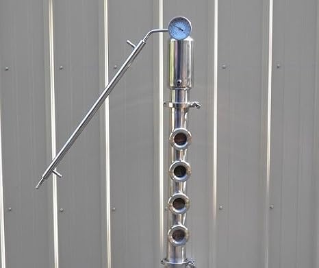 Moonshine Stills 3" Stainless Reflux Column with 4 Sight Glasses