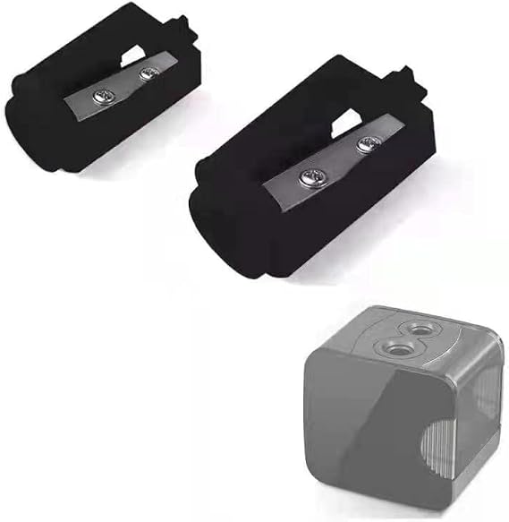 Electric Pencil Sharpener Blades, JIJICZ Sk5 Spare Replacement Blade for Electronic Sharpeners,6-8mm and 8-12mm, Black