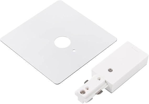mirrea White H Type Live End Connector for Ceiling Track Lighting