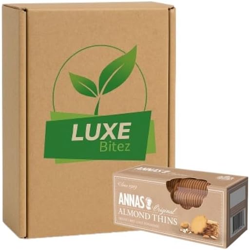 Annas Almond Swedish Thins | Traditional Crisp Cookies | Delicate Almond Flavour | Perfect with Tea or Coffee | Ideal for Gifting and Snacking | Pack of 4