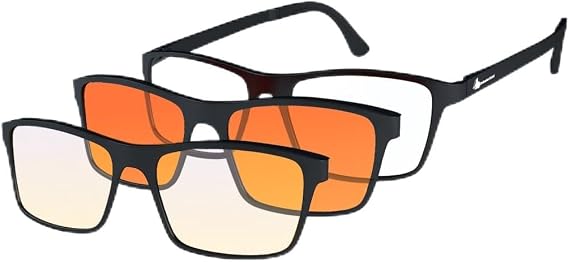DefenderShield Versa Blue Light Glasses Clip On with Amber & Orange Lenses