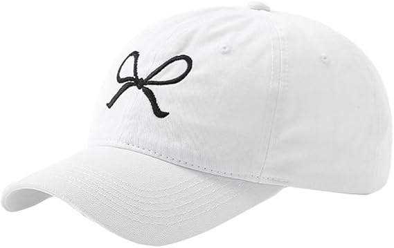 Cute Bow-Tie Baseball Cap Women Y2k Baseball Hat Trucker Hats Summer Trendy