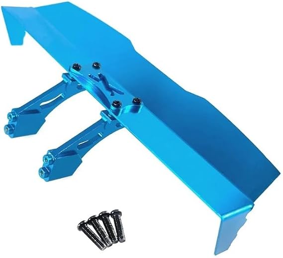 Metal Tail Wing Assembly, Modified Replacement Spare Parts Accessories for MJX Hyper GO 16207 H16PL 1/16 RC Upgrade Parts (Blue)