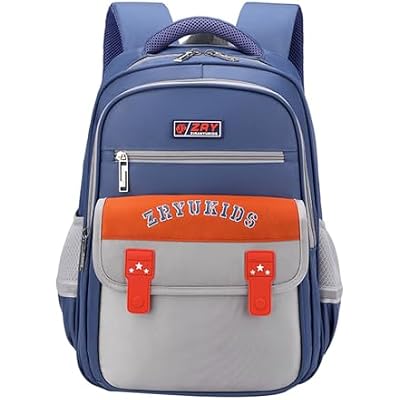 JiaYou Unisex Primary School Backpack Boys Girls Students Bookbag fit for School Daily UseBlue,28 Liters