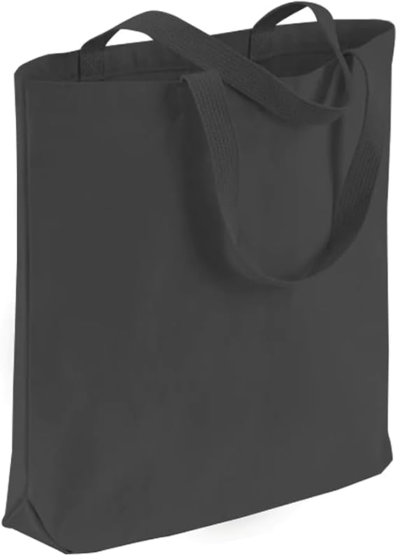 TBF Wholesale Canvas Tote Bags, 15" W x 16" H x 3" G, Cotton Reusable Grocery Shopping Bags, Blank, DIY Painting Printing Embroidery