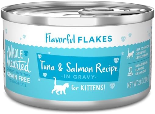 WholeHearted Grain-Free Tuna & Salmon Recipe in Gravy Wet Food for Kittens, 2.8 oz., Case of 12