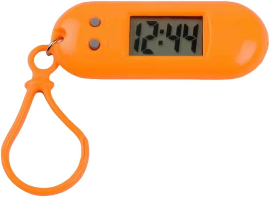 Lightweight LED Digital Keychain Pocket Watch Miniature Clock Electronic Timepiece Accessory for Students and Kids