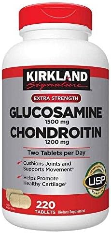 Kirkland Extra Strength Glucosamine 1500 mg Chondroitin 1200 mg 220 Tablets