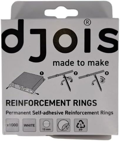 Djois Extra Strong Self Adhesive Vinyl Reinforcement Rings (Pack of 1000)