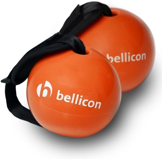 bellicon Ergonomic Weight Balls 1 lb (Orange) | for More Intense Workouts on the rebounder Accessories