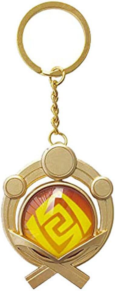 Genshin Luminous Key charms Toy Impact Inazuma Geo Keychain Gold Game Figure Key Chain Pendant Keyring Genshin ​Character