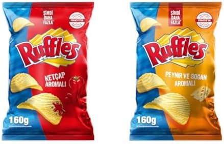 Ruffles Seti | Ketçap Aromalı Parti Boy 160 g x1 + Maksimum Peynir & Soğan Parti Boy 160g x1