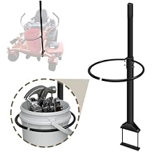 Zero Turn Mower Handle, 5 Gallon Bucket Holder, Lawn Mower Accessory Handle Kit for Garden & Yard Cleaning Grabber Tool - Bucket Holder for Zero Turn Mower - Black