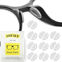 Eyeglass Nose Pads, Anti Slip Nose Pads for Glasses, Soft Comfortable Silicone Cushions for Sunglasses, Reduce Pressure and Prevent Slipping for Glasses (10 Clear Pairs)