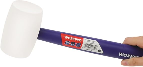 WORKPRO WP241040 57mm 450Gr PVC PP Saplı Beyaz Kauçuk Tokmak