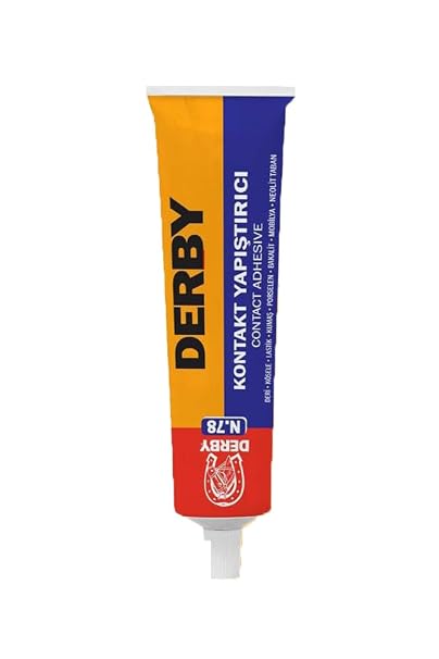 Derby Yapıştırıcı 40 gr Tüp 1 Adet Kontakt Sıvı Yapıştırıcı Deri Kösele Lastik Kumaş Porselen Mobilya Yapıştırıcı