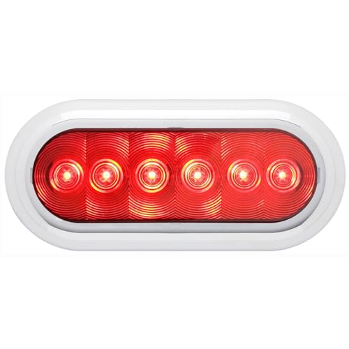 Optronics STL73RK Fleet Count 6 Oval Sealed LED Light Kit, Red