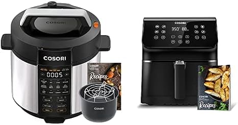 COSORI 9-in-1 Multi Cooker, 13 Presets, Electric Pressure Cooker, Paella Pans, Braiser Pans, 6QT, Black and Grey
