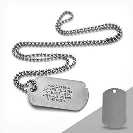 Road iD The Fixx ID Customized Engraved Military Dog Tags Necklace 27
