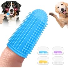 babove Dog Toothbrush 4-Pack - Non-Slip Dog Finger Toothbrush with 3-Clasp Lock for Secure Fit - Soft Silicone Pet Teeth Cleaning Kit with Independent Storage Cases for Small Medium Dogs & Puppies