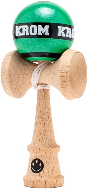 KROM Kendama MIKRO Dark Green Mini Kendama Made of Beech Wood Fully playable Pocket Size for Beginners & pros