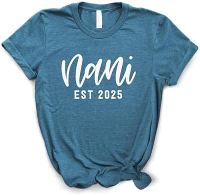 Nani Shirt, Nani Gift, Personalized Shirt Grandma, Est Custom Date, Baby Announcement Gift, Softstyle Unisex Tee