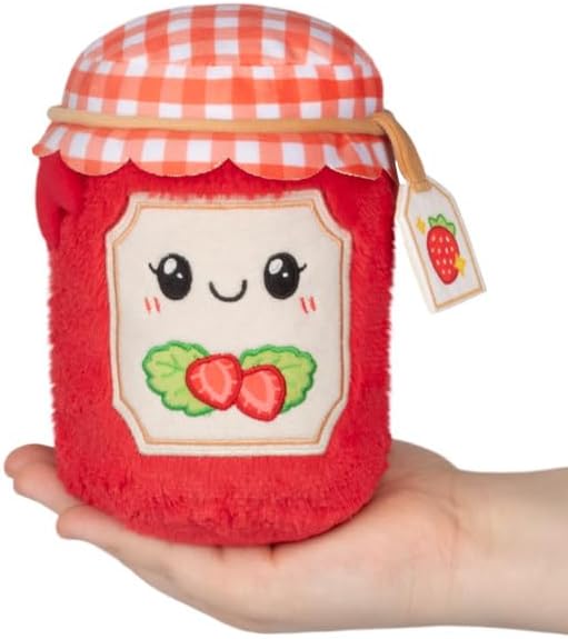 Squishable - Snugglemi Snacker Strawberry Jam - Comfort Food Collection - 6.5 in - Soft Toy Collectible Stuffed Animal - Beans