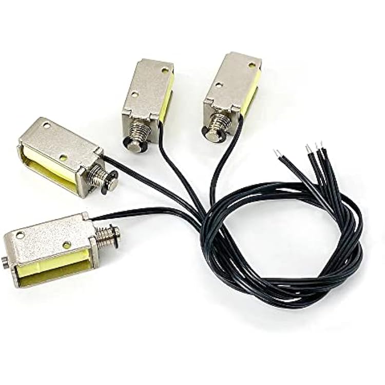 4pcs DC 12V Push-Pull Type Solenoid Mini Magnet Valve Linear Actuator 4mm Stroke Open Frame Solenoid Electromagnet
