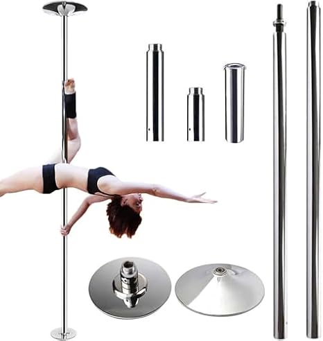 Professional Dance Bar, Static And Spinning Bar, 45 Mm - Pole Dance Bar, Stainless Steel Pole Dance Bar - Adjustable Height - Up to 200 Kg